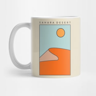 Minimal Style 'Sahara Desert' Illustration Artwork Mug